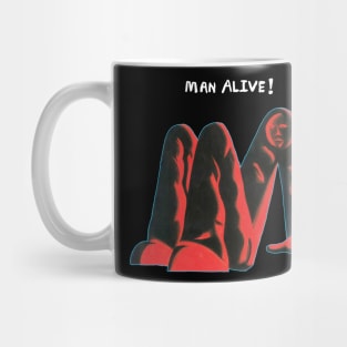 leg man alive tshirt Mug